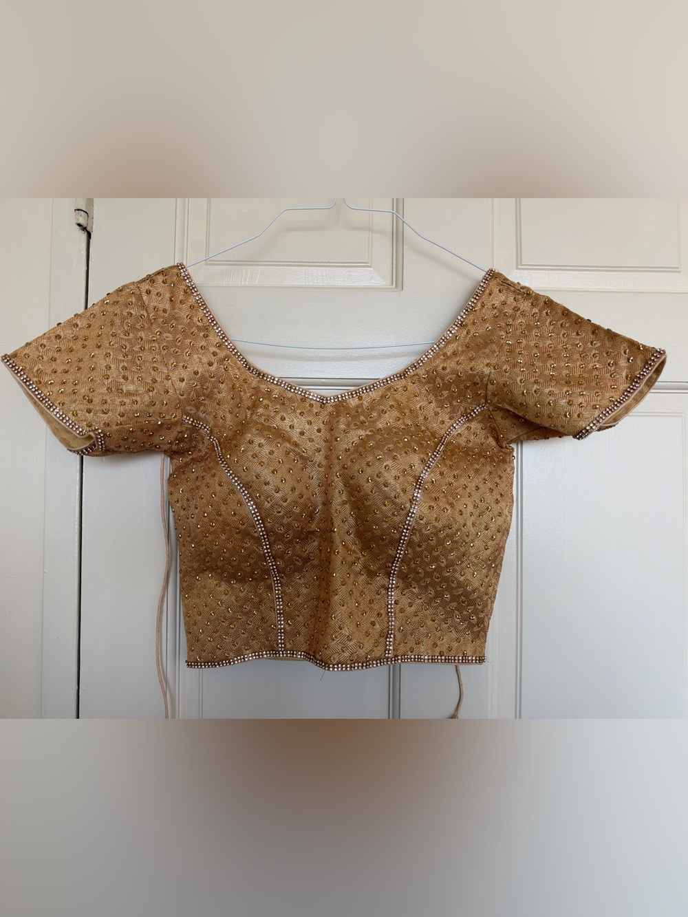 Gold Indian Blouse used for lenghas or saris